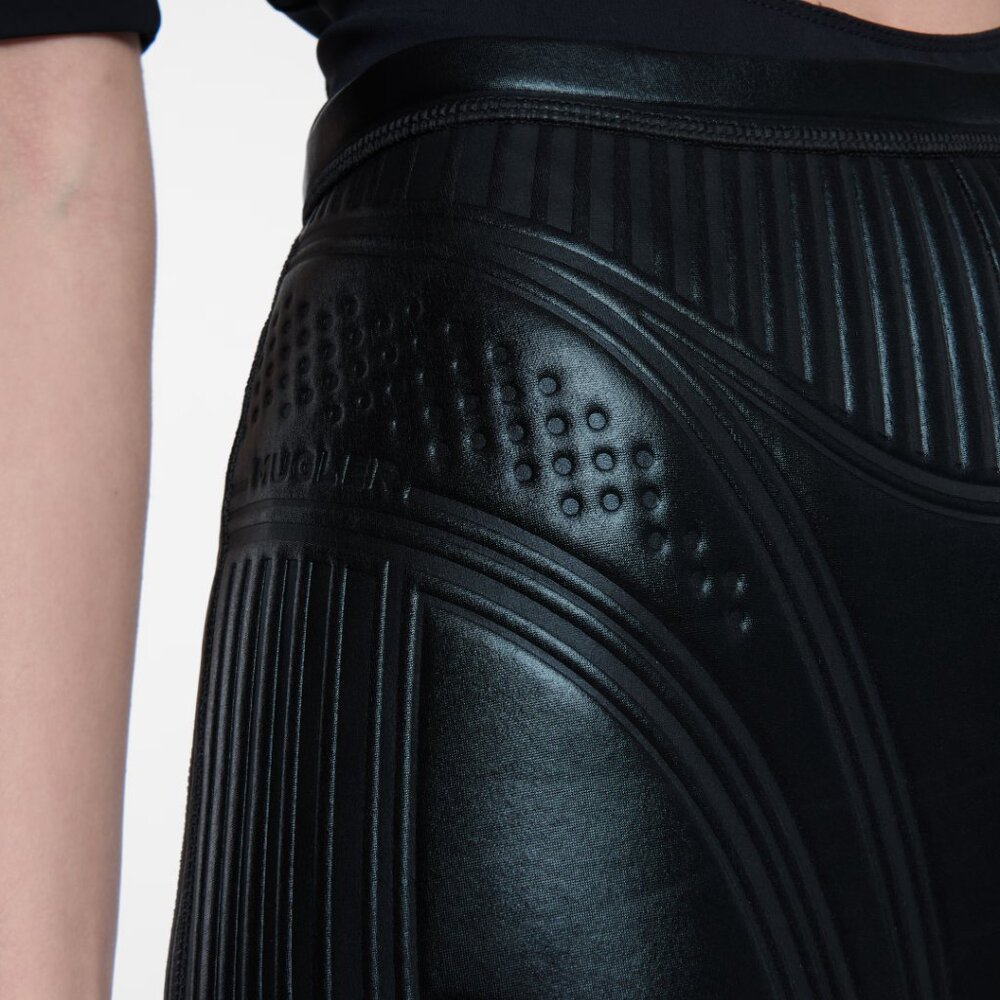 NEW Mugler Embossed scuba leggings FR42 US 8/10 - Picture 5 of 5